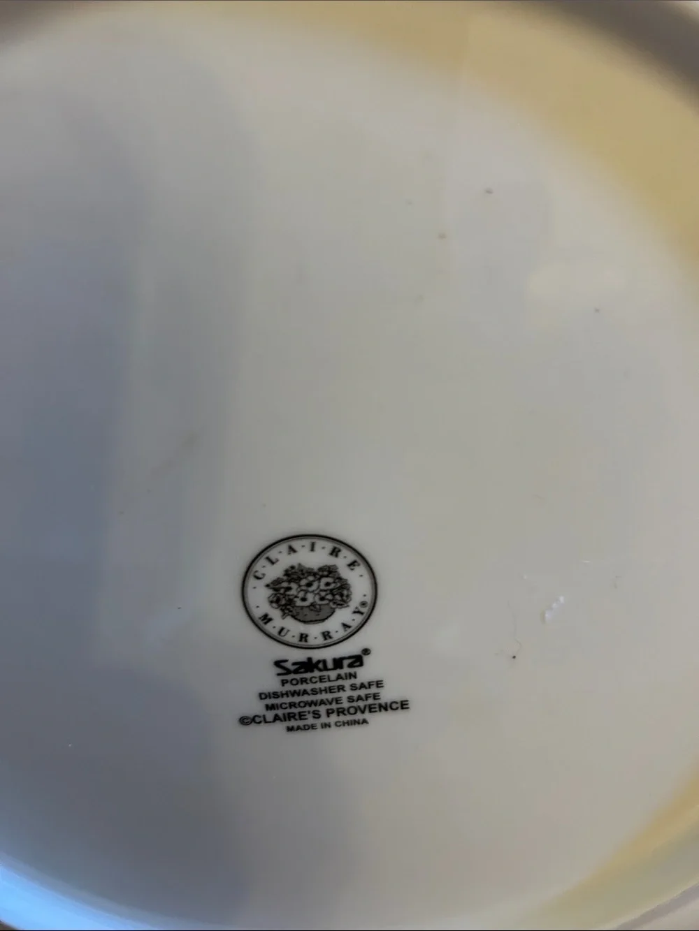 Claire Murray Yellow Wheat Motif Decorative Serving plate EUC